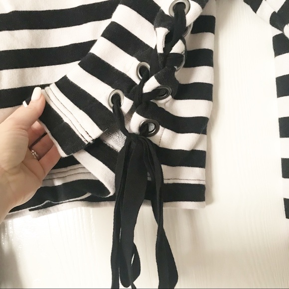 A New Day black and white striped tie sweatshirt - Picture 4 of 7